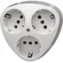 HEINRICH KOPP presa Schuko da parete, 3 posti, bianco artico 100502000