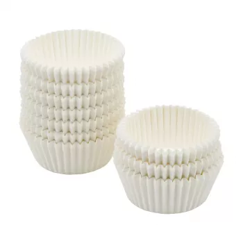 FACKELMANN 21615 pirottini per muffin e cupcake, carta da forno antiaderente, bianco, diametro 5,0 cm, 250 pezzi