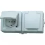 HEINRICH KOPP Presa Schuko con coperchio a ribalta, da parete, IP44, grigio 137002003