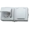 HEINRICH KOPP Presa Schuko con coperchio a ribalta, da parete, IP44, grigio 137002003