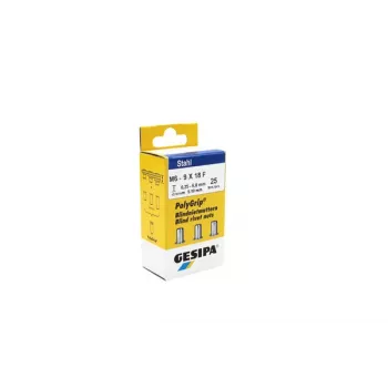 Gesipa 1464839 Dado rivettato M6 x 18 mm acciaio, 25 pezzi