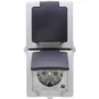 HEINRICH KOPP presa Schuko con coperchio a ribalta Nautic grigio 136956008