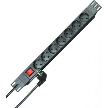 HEINRICH KOPP ciabatta rack 19 pollici 1U 7 posti Schuko nero cavo 2m 16A 930705011