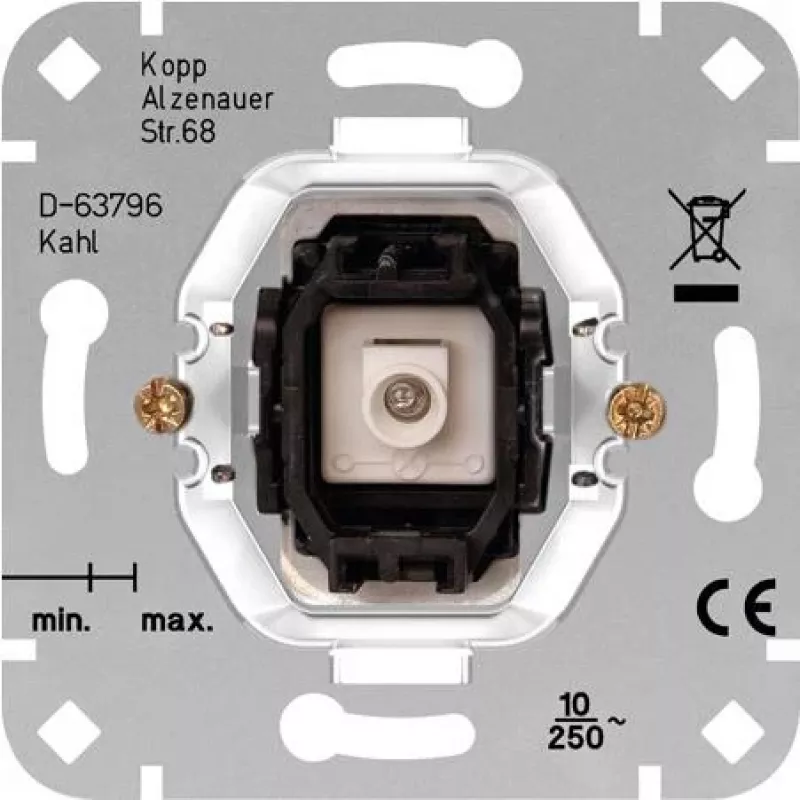 Kopp meccanismo pulsante HK05/HK07 alluminio 504700000