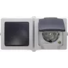 Kopp Nautic Unità combinata, presa con interruttore e coperchio a ribalta, grigio, IP44, montaggio a parete 138656001