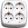HEINRICH KOPP Paris Presa Schuko tipo F, da incasso, bianco, 16 A, 250 V, protezione bambini 121001009