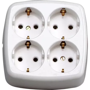 HEINRICH KOPP Paris Presa Schuko Type F, da incasso, bianco, 16 A, 250 V, protezione bambini 121001009