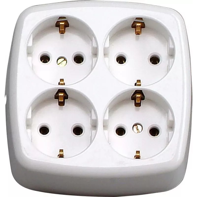HEINRICH KOPP Paris Presa Schuko tipo F, da incasso, bianco, 16 A, 250 V, protezione bambini 121001009