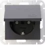 HEINRICH KOPP HK 07 Presa Schuko da incasso con coperchio a ribalta, antracite 940115001