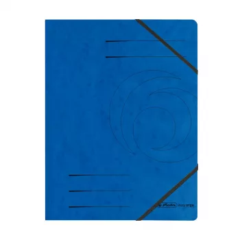 HERLITZ Cartella A4 con angoli ed elastico blu, confezione da 5 11387180-000