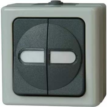 HEINRICH KOPP Interruttore in serie da parete per ambienti umidi blu elettro grigio 10A 250V 560556003