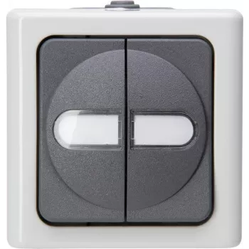 HEINRICH KOPP Interruttore in serie da parete per ambienti umidi blu elettro grigio 10A 250V 560556003