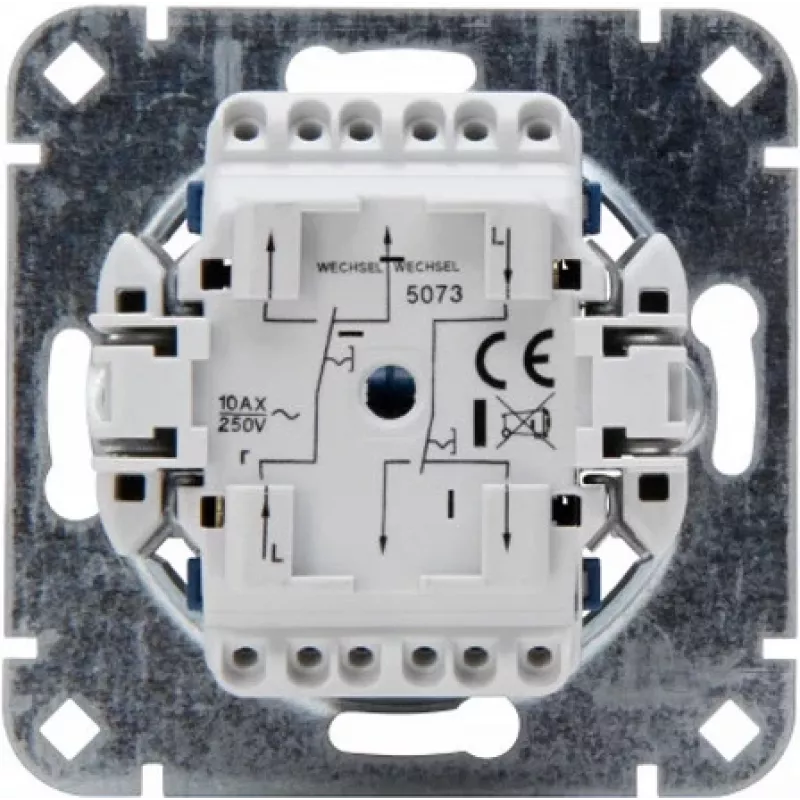 HEINRICH KOPP 507300001 Deviatore da incasso/deviatore modulo, 250V, 10AX, alluminio