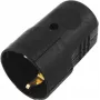 ACCESSORY Connettore femmina Schuko in plastica nero (3023620A) - connettore femmina Schuko, IP44, 16A, nero