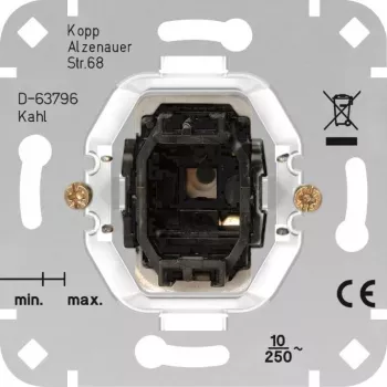 HEINRICH KOPP Modulo pulsante per HK05/HK07, alluminio, 1 polo, 250V AC, 10A 504400001