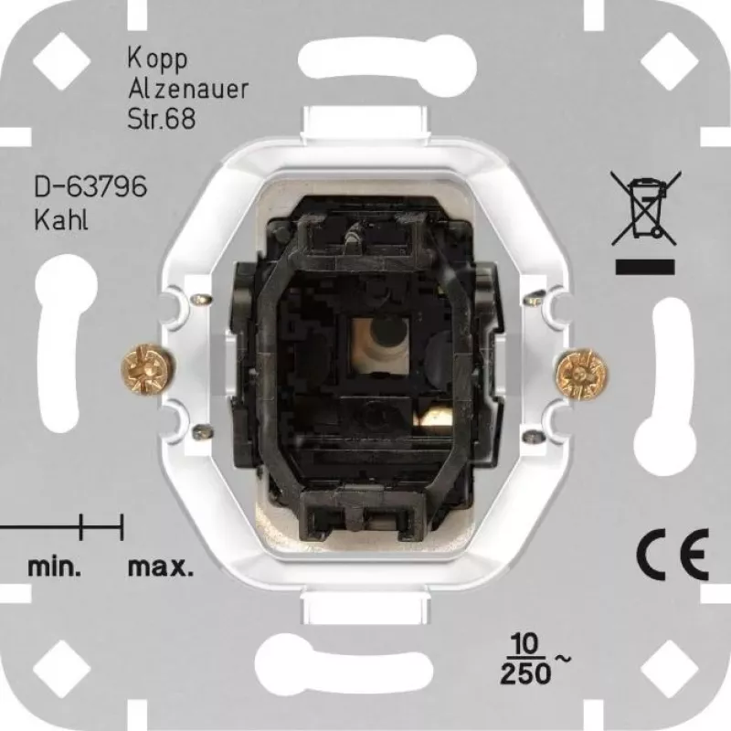 HEINRICH KOPP Modulo pulsante per HK05/HK07, alluminio, 1 polo, 250V AC, 10A 504400001