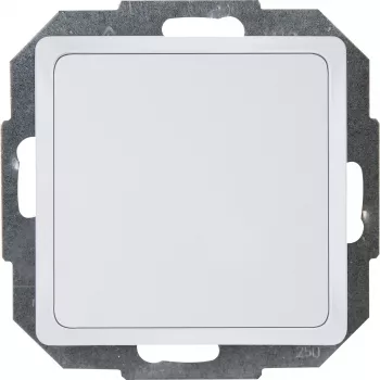 Kopp HK05 Placca cieca con ganci di fissaggio, bianco artico, 1 modulo 334302005