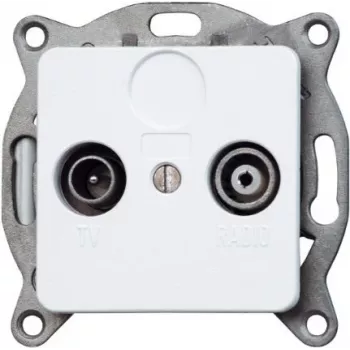 HEINRICH KOPP Modulo presa antenna TV/radio, bianco artico opaco, 2 uscite, 5-862 MHz 110213082