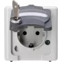 HEINRICH KOPP Presa Schuko singola con serratura di sicurezza, da parete, IP44, grigio 103756008