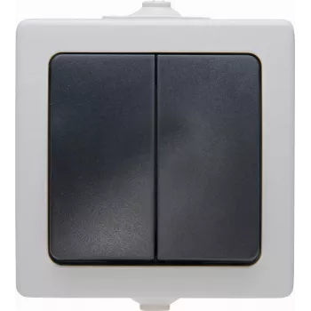 Kopp Paris Modulo deviatore, da incasso, 250 V AC, 10 A, termoplastica, nero/grigio 565556008