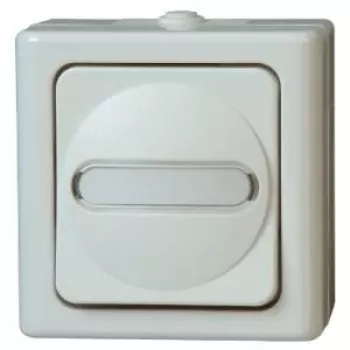 HEINRICH KOPP Interruttore universale BLUE ELECTRIC bianco artico da parete per ambienti umidi 10A, 250V (560602007)