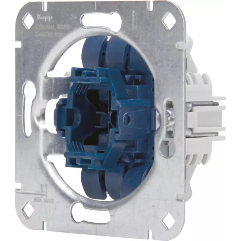 HEINRICH KOPP 507700003 Modulo deviatore da incasso, alluminio, 250V, 10AX, IP20, morsetti a vite, placca e telaio non inclusi