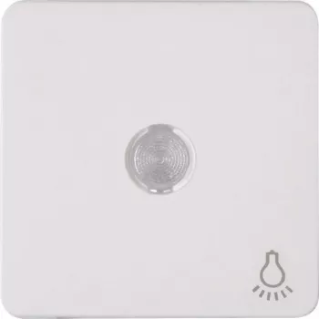 Heinrich Kopp Paris Placca bilanciere con lente, bianco artico, bilanciere singolo, simbolo luce, snap-on 330213006