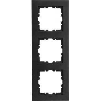 KOPP HK07 PURE Cornice coprifrutto 3 posti, nero opaco 407050004