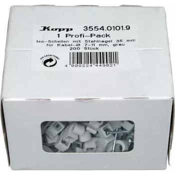 HEINRICH KOPP Fascette chiodate per cavi, fascio Ø 7-11 mm, grigio, 200 pezzi 355401019
