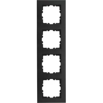 HEINRICH KOPP HK07 PURE Cornice coprifrutto 4 posti, nero opaco 407150007