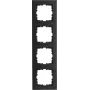 HEINRICH KOPP HK07 PURE Cornice coprifrutto 4 posti, nero opaco 407150007