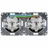 HEINRICH KOPP HK07 KombiQuick Presa doppia Schuko, da incasso, orizzontale, nero 133750003