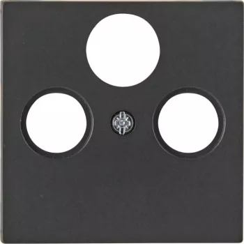 Heinrich Kopp HK07 Placca centrale per connessione antenna nero opaco 1 posto 491050001