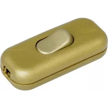 HEINRICH KOPP 191307003 Interruttore intermedio per cavo con scarico di trazione, oro, 1 polo ON/OFF, 2 A, 250 V AC