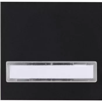Kopp HK07 Placca per interruttore a bilanciere con campo per etichetta, nero opaco (IP20) 492050002