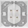 HEINRICH KOPP 490329007 Presa doppia Schuko da incasso con coperchio a ribalta, IP44, bianco