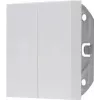 HEINRICH KOPP 490329007 Presa doppia Schuko da incasso con coperchio a ribalta, IP44, bianco
