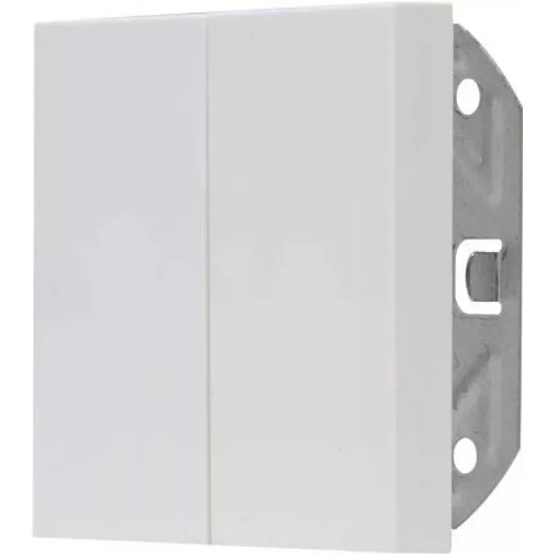 HEINRICH KOPP 490329007 Presa doppia Schuko da incasso con coperchio a ribalta, IP44, bianco