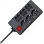 HEINRICH KOPP 9 Prolunga Schuko 1,4 m nero/rosso con interruttore illuminato 129805005