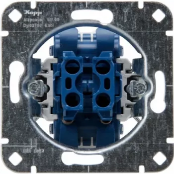 HEINRICH KOPP 507800006 Meccanismo doppio pulsante da incasso, 2x NO, 250V, 10AX, alluminio
