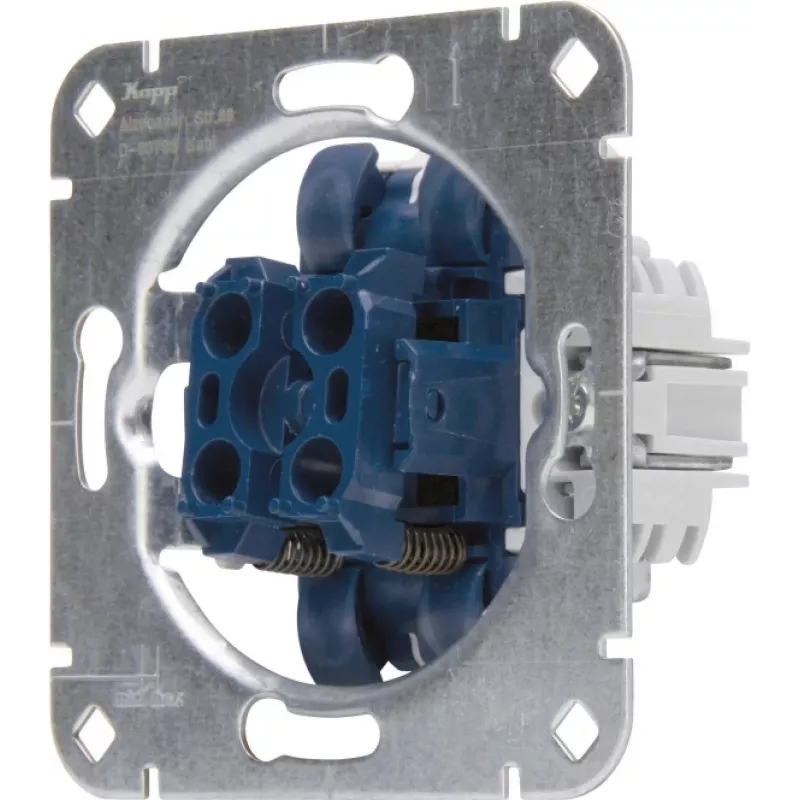 HEINRICH KOPP 507800006 Meccanismo doppio pulsante da incasso, 2x NO, 250V, 10AX, alluminio