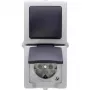 HEINRICH KOPP Nautic Grigio Interruttore combinato e presa con coperchio a ribalta, IP44, 250 V, 16 A 138556008