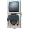 HEINRICH KOPP Nautic Grigio Interruttore combinato e presa con coperchio a ribalta, IP44, 250 V, 16 A 138556008