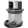 HEINRICH KOPP Torre 3 prese argentata con cavo 1,4 m, 16 A, prese con protezione bambini 229005011