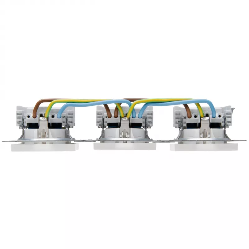 HEINRICH KOPP HK07 KombiQuick Presa da incasso 3 posti, orizzontale, bianco puro 133329009