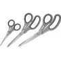 KWB 21595 forbici per uso domestico, per destrimani e mancini, lama in acciaio inox, nero