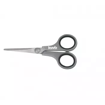 KWB 21595 forbici per uso domestico, per destrimani e mancini, lama in acciaio inox, nero