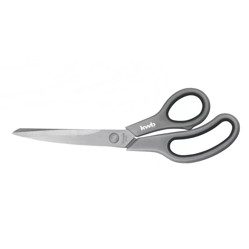 KWB 21595 forbici per uso domestico, per destrimani e mancini, lama in acciaio inox, nero