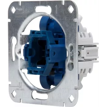 HEINRICH KOPP interruttore a pressione da incasso, contatto deviato, 250V 10AX, con lampada spia e morsetto neutro, alluminio 508700004