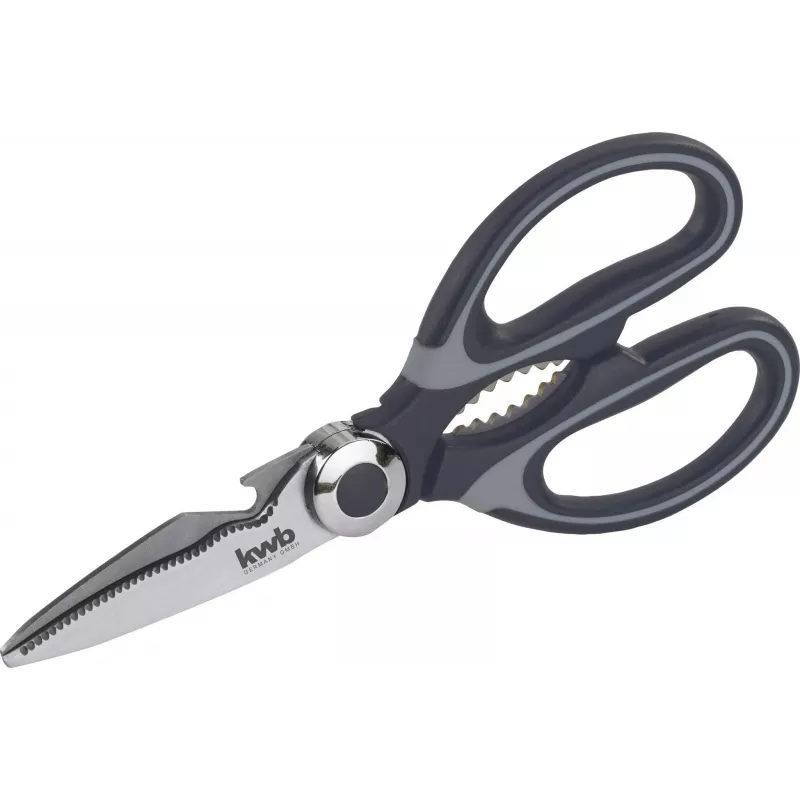 kwb 020721 Forbici per uso domestico, lame in acciaio inox, 210 mm, nero